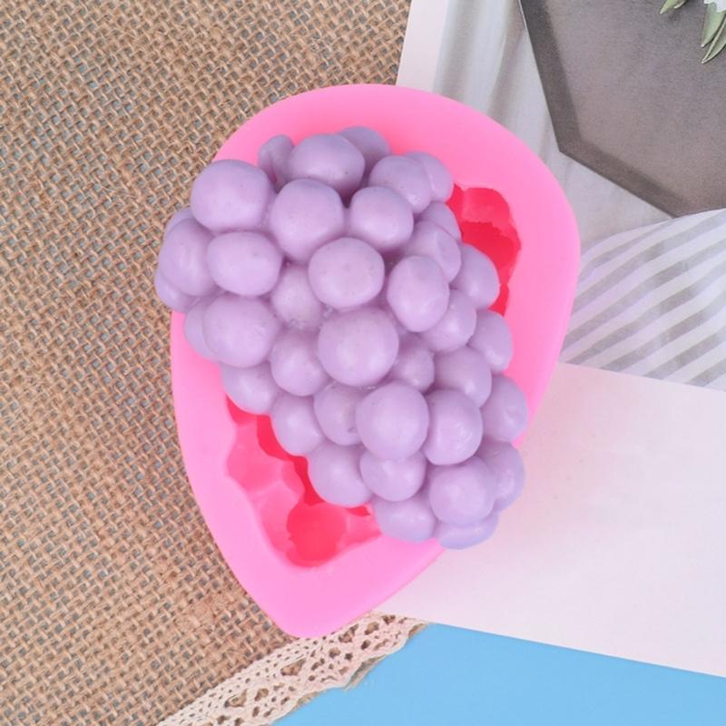 Grapes Shaped Silicone Mold Fondant Mold for DIY Fondant Decorations Cake Handmade Soap Chocolate, Fruit Silicone Molds