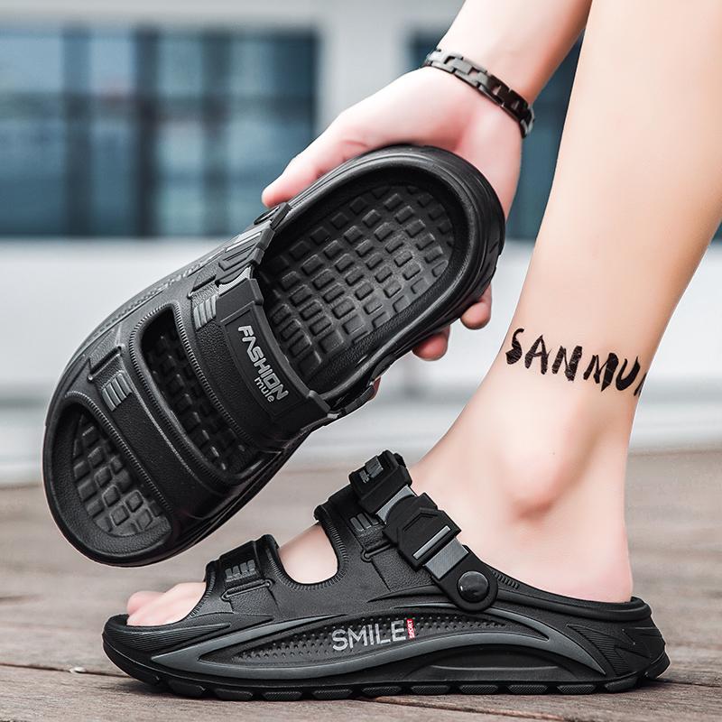 Summer Men's Sandals Outdoor Wear Dual-purpose Slippers Soft Sole EVA Anti Slip Beach Sandals