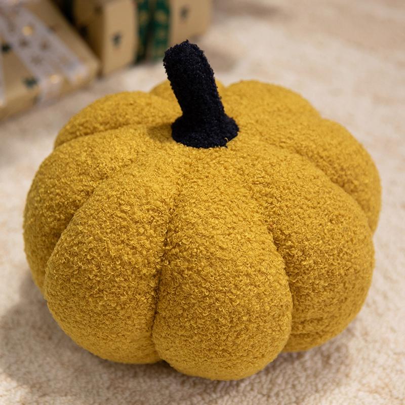 Schattig Pompoen Sierkussen 3D Feestkussen Stippen Pompoenkussen Pluizig Gevuld Kussen Pluche Kussen Feest 28cm