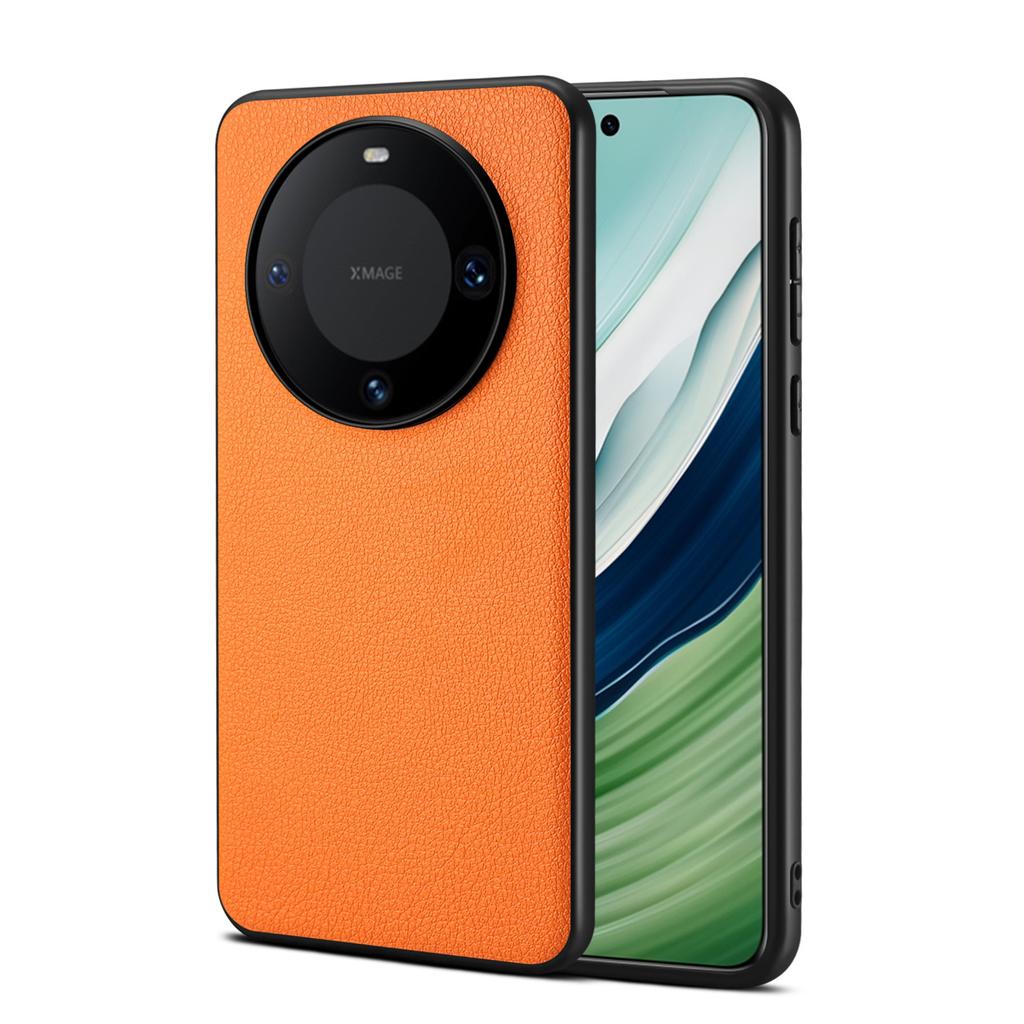 Denior Lychee Pattern PU Leather Phone Case Screen Protector Camera Protector for Mate 60/50/40/30/Honor Magic 7 Series