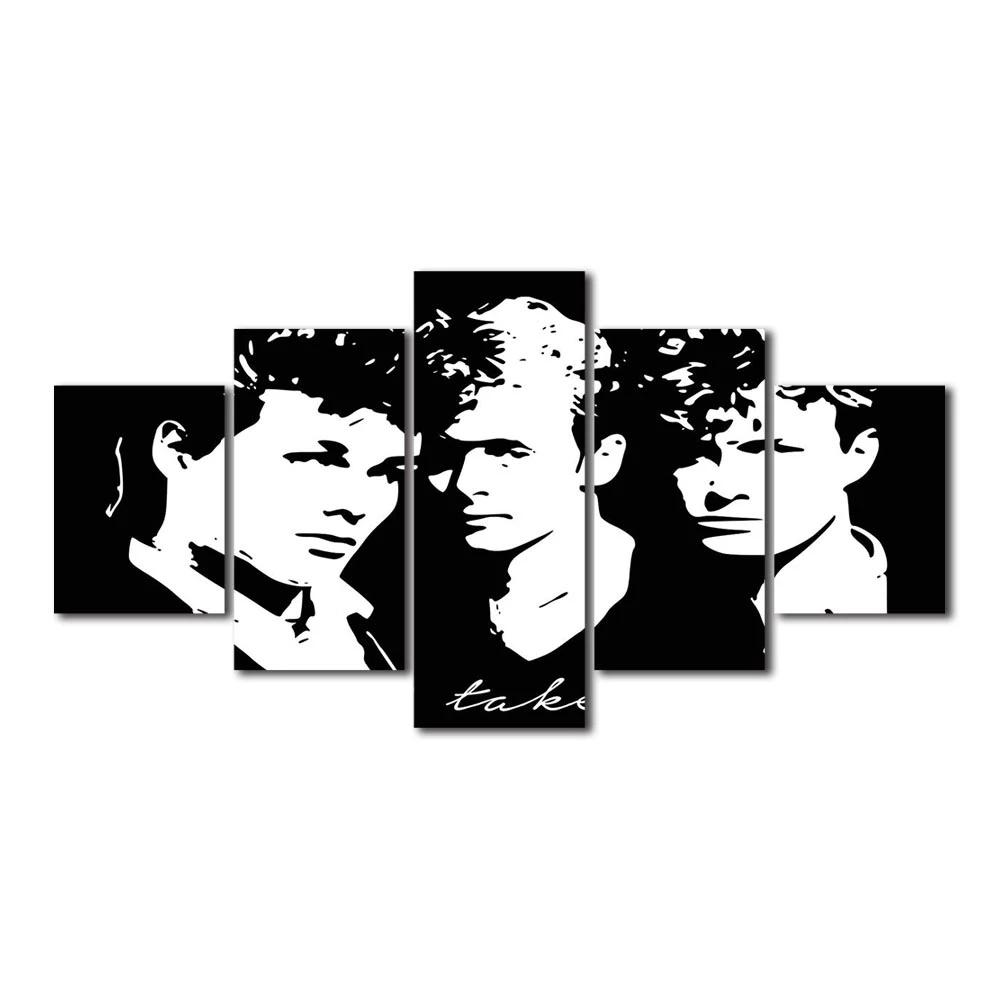 

No Framework Modular Pictures 5 Pcs Aha Take on Me Wall Artwork HD Print Canvas Painting Posters Home Decoration for Living Room 20x35 20x45 20x55cm