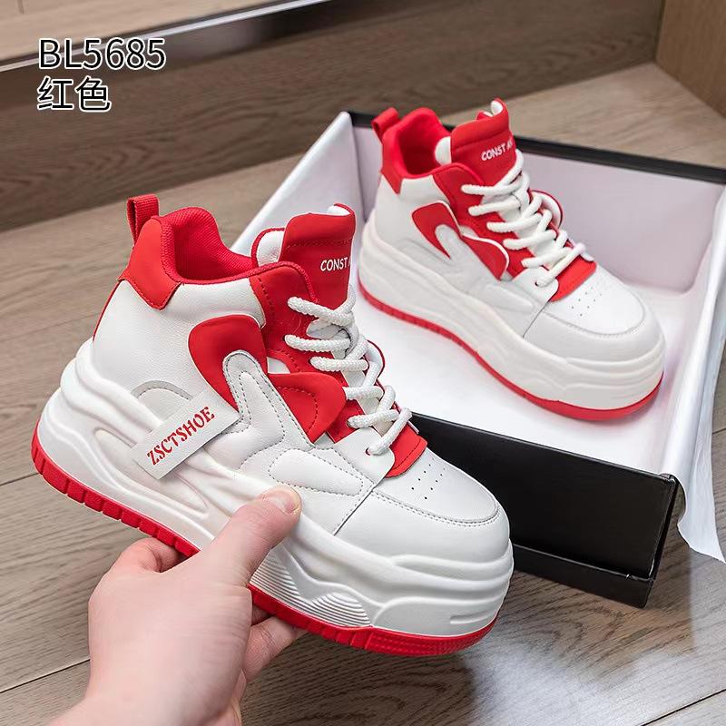 Leather Casual Shoes Ins Trendy Spring and Autumn New Muffin Platform Small College Style