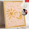 Unique 5D Framed Pearl Painting Kit with Sun and Moon Pattern Sparkling Bead Art Canvas DIY Handmade Craft for Living Room Decor