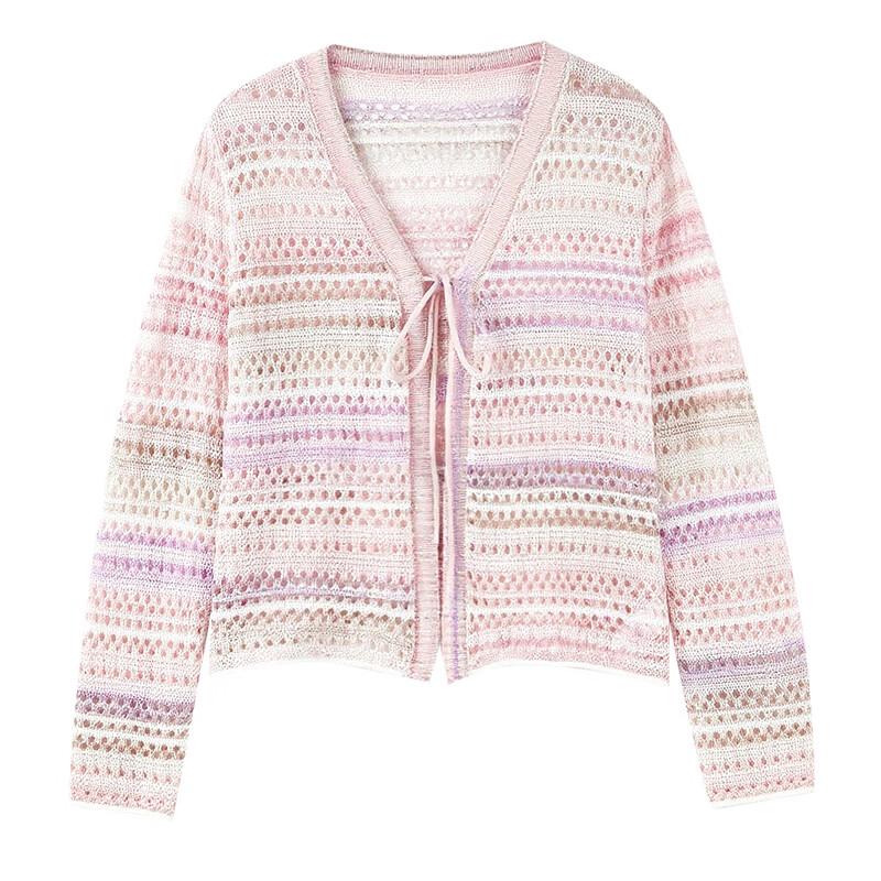 Women's Gradient V-Neck Knit Cardigan