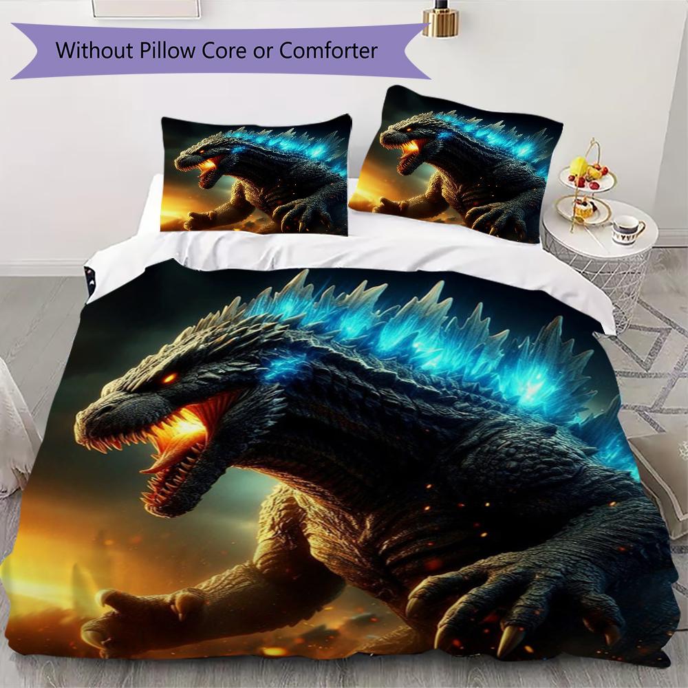 Giant Monster City Attack Bedding Without Core 1 Duvet Cover 2 Pillowcase Without Core Christmas Birthday Gift Bedding Set