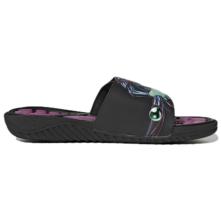 Yu-Gi-Oh! x adidas Reptossage Slide Dark Magician Unisex-Sneaker Schwarz Core-Black Pulse-Lila HQ4274