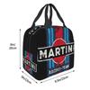 Martinis Race Sportscar Motor Racing Insulated Lunch Bag for Women Kids Portable Food Boxes Thermal Lunch Box Tote