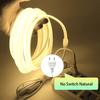 220V Dimmable Switch COB LED Strip With Dimmer Kit 288LEDs/M Waterproof 3000K 4000K 6000K Flexible Neon Light Kitchen Room Decor