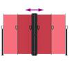 Retractable Side Awning Red 160 x 1000 cm