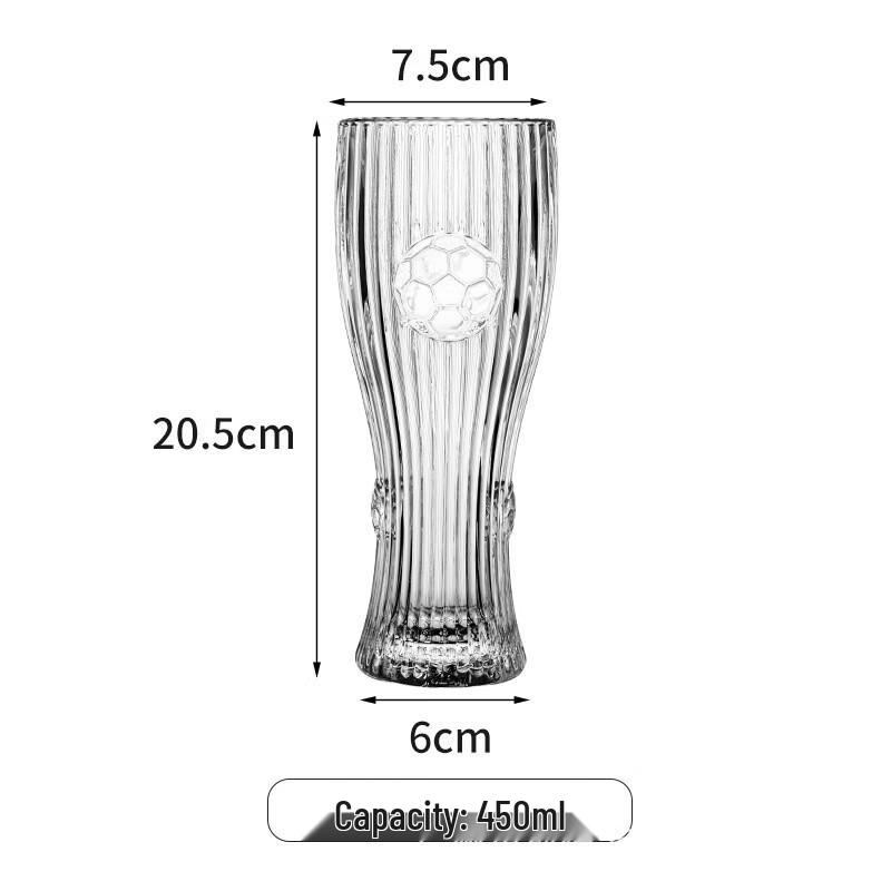 

Shangqi Engraved Football Style Beer Glasses, Set of 2