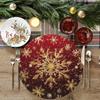 Reindeer Christmas Hat Non-Slip Absorbent Table Mat - Dirt-Resistant & Splash-Proof Placemat