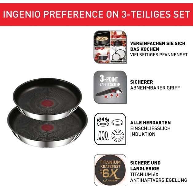 Набор сковородок Tefal L97493 Ingenio Preference On, 3 шт.