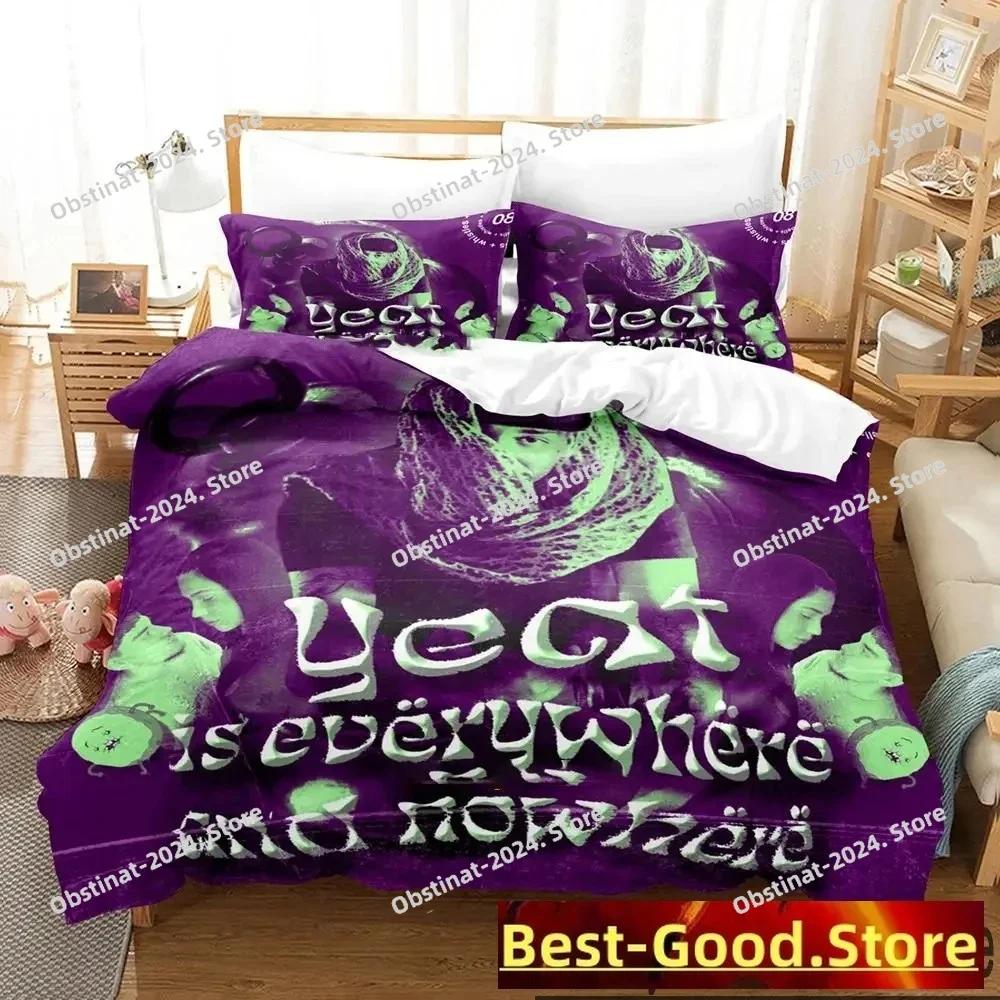 3D Yeat Rapper Bedding Set Duvet Cover Full Queen King Size Pillowcase Bed Printed Bed Set Aldult Kid Bedroom Single Twin