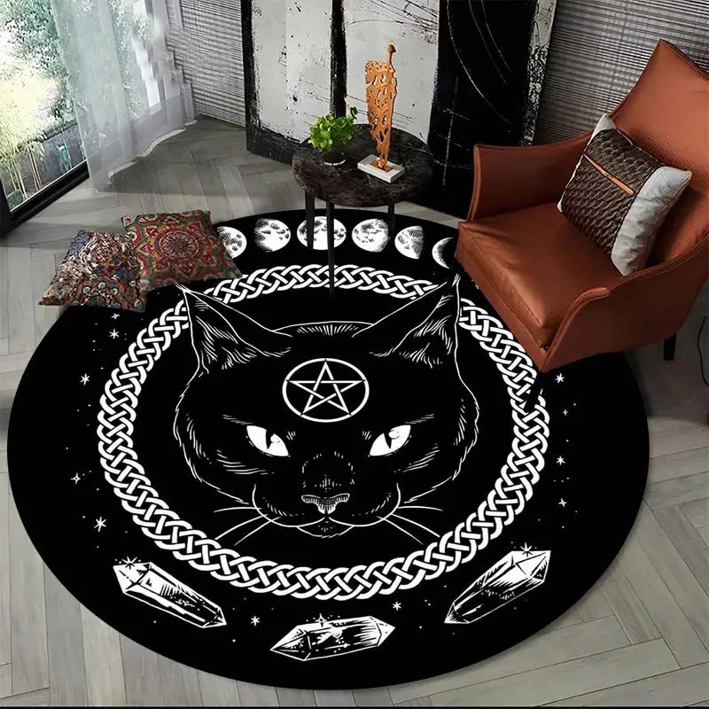 

Кошачий круглый ковер для гостиной, спальни, украшения дома