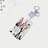 Push-pull Sliding Cover Type Card Cover Acrylic Decorative Keychain Automatic Telescopic Rope DIY