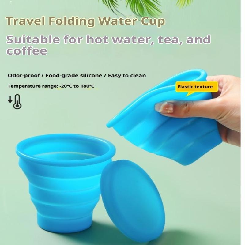 

Термостойкая складная питьевая чашка-кружка, портативные стаканы для воды, резиновая, для путешествий, кемпинга, из мягкого силикона A11