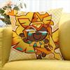 G-Golden Cheese C-Cookie   Various Sizes Square Pillow Case For Car Home Bedchamber Decor