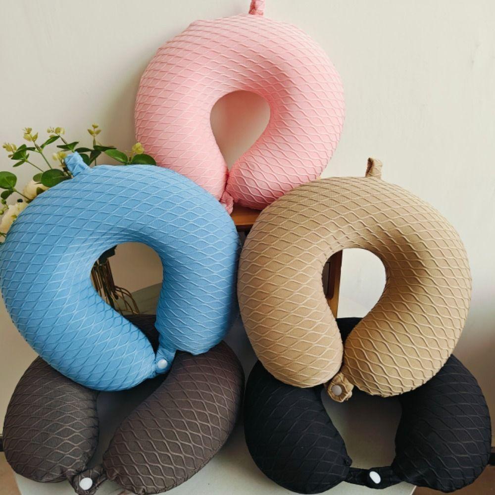 

Slow Rebound Travel U-Shaped Pillow Removable Sleeping Neck Protector Neck Support Pillow Car кавовий