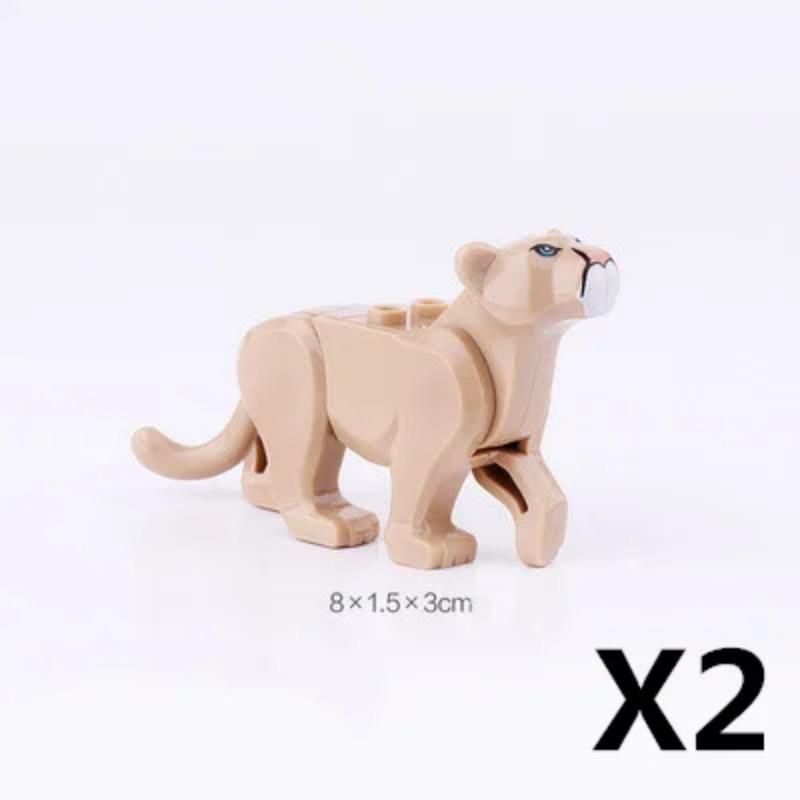 MOC Mittelalterliche Bausteine Figur Zubehör Zoo Afrikanischer Elefant Kamel Hirsch Wolf Krokodil Kriegspferd Mini Ziegel Spielzeug Geschenk R058