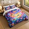 Dragon Phoenix Theme Personalized 3Pcs Bedding Set Custom Text & Name 1 Sheet 2 Pillowcases Household Bedding 1pc