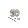 Emuca Front Door Knob, Bowler Model, Ø70mm Handle for Front Door, Stainless Steel, Satin Nickel