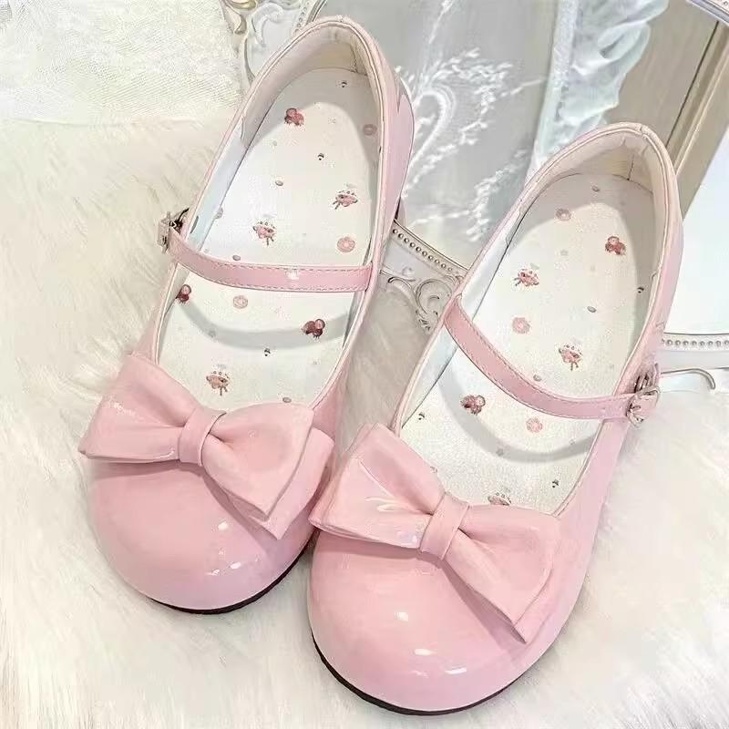 Summer new sweetheart full price story 2025 round original cute heart round head bow single shoes
