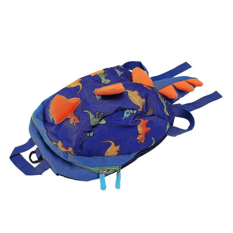 Kleinkind Rucksack Cartoon Niedlicher Dinosaurier Verhindert Verloren Große Kapazität Kinderrucksack mit Leine für Kinder von 2 bis 4 Jahren Dunkelblau--