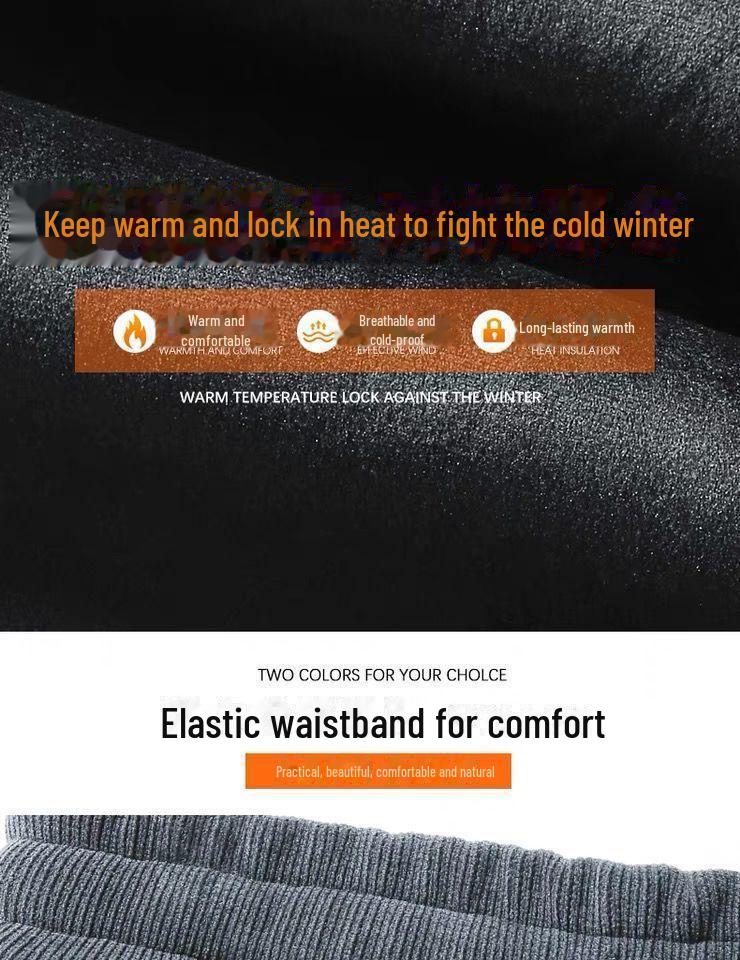 Men's Korean Style Corduroy Cuffed Sweatpants - Autumn/Winter Casual Loose Fit Trousers