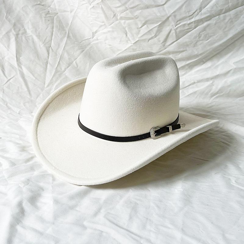 New Cowboy Top Hat Fashion European  American Punk Style Big Brim Fedoras Retro Outdoors Men Women Cool Panama Jazz Riding Hat