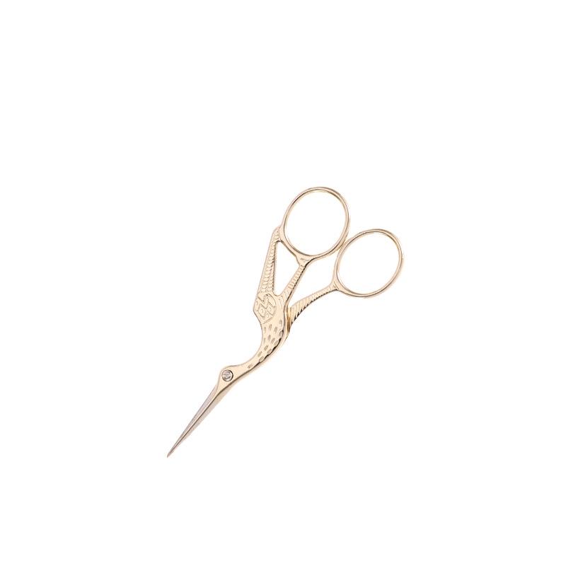 Crane-Shaped Stainless Steel Scissors for Retro Paper Cutting and Handmade Cross-Stitch