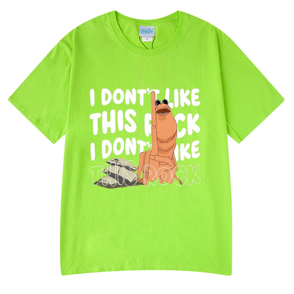 Marcus The Worm I Dont Like This Rock Funny Meme TShirt Summer Unisex Women Fashion Vintage Tshirts Cotton Short Sleeves T Shirts