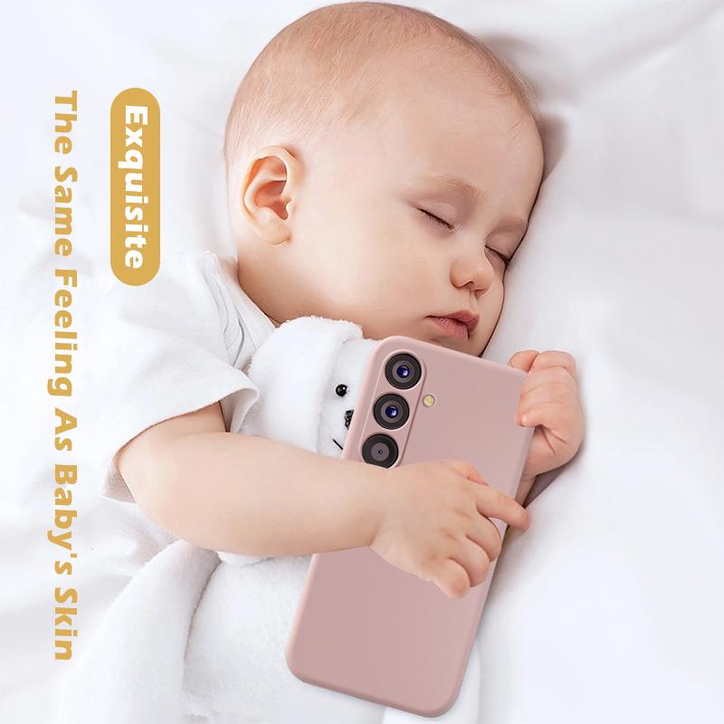 For For Samsung A54 5G Case Luxury Liquid Silicone Camera Lens Protector Soft Back Cover For Samsung Galaxy A54 A 54 5G Phone Cases