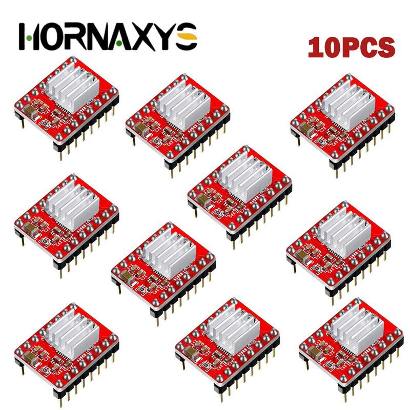 5/10PCS 3D Printer Parts StepStick A4988 DRV8825 Stepper Motor Driver With Heat sink Carrier Reprap RAMPS 1.4