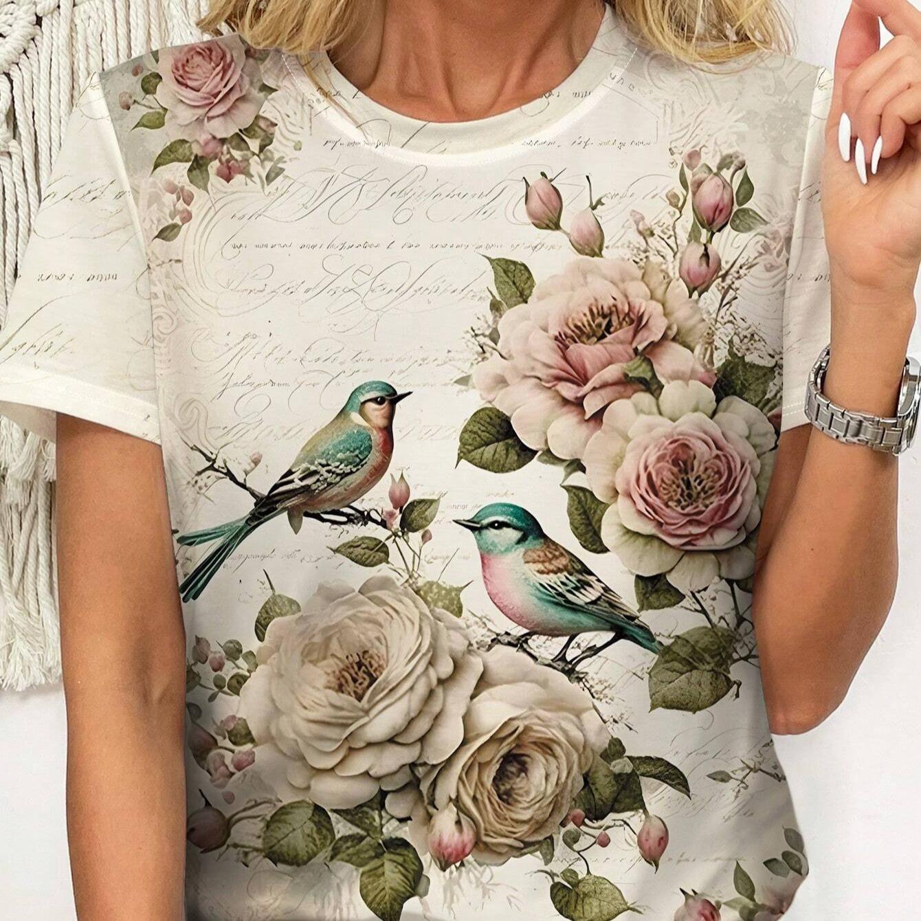 

Нова літня повсякденна вільна жіноча футболка з 3D-друком M