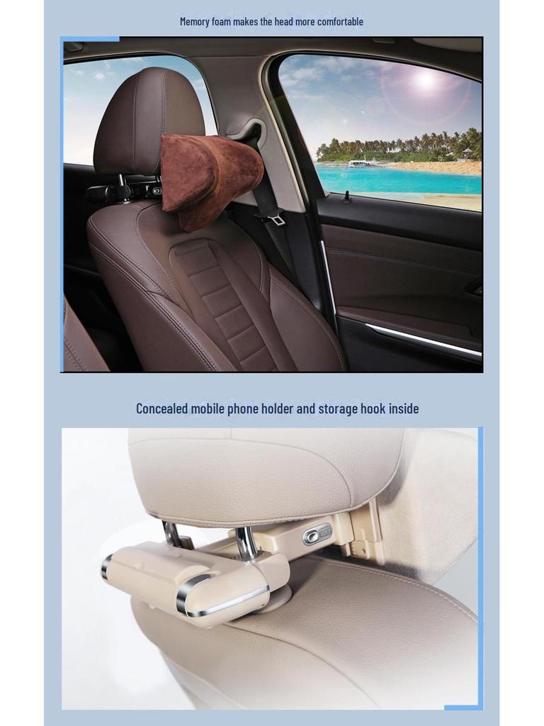 Car Headrest Side Sleeping Pillow - Smart Neck Support Pillow for Comfortable Travel