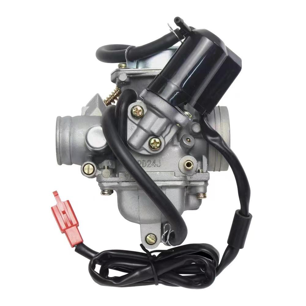 PD24J 24mm Carburetor for 125cc/150cc GY6 4-Stroke Motorcycles and ATVs
