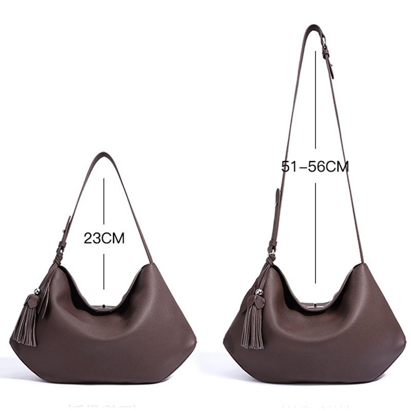 2026 New Genuine Cowhide Tote Bag Large Capacity Shoulder Bag for Women Stylish Axillary Bag