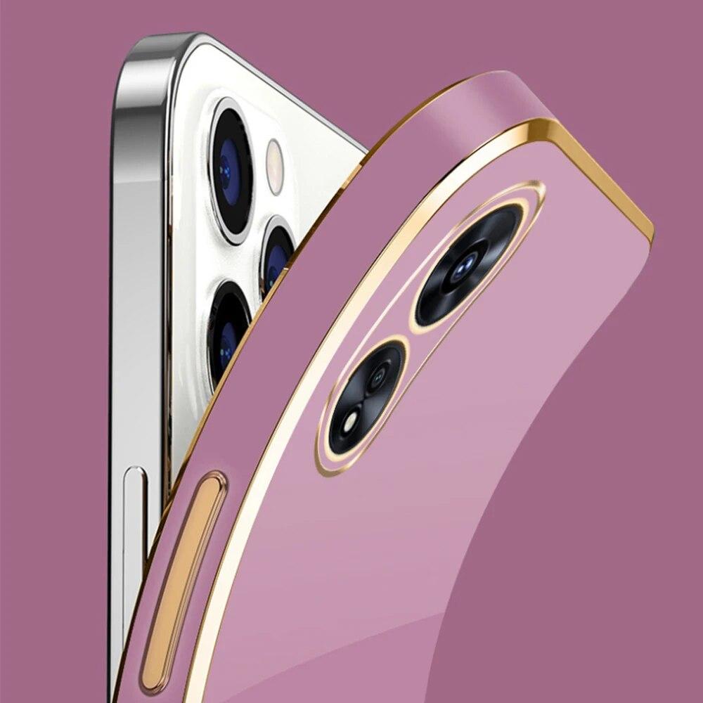 Pentru OPPO A17 Husă oppo a17K Husă pentru telefon Oppo A17 A17K Husă CPH2471 CPH2477 Husă A17k Luxury Square Plating Copertă din spate antișoc