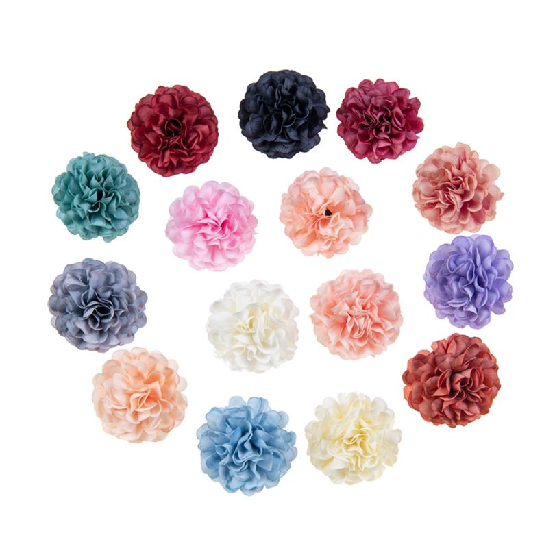 

10/50pcs Artificial Flowers Ball Chrysanthemum Wedding Scrapbooking Christmas Home Decor Wreaths Headdress Craft Silk Carnation 10pieces бежевий