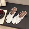 Baotou Half Slippers Women's Outer Wear 2025 Summer New Korean Version Flat Cool Slippers Lazy Fashion Muller Shoes Women