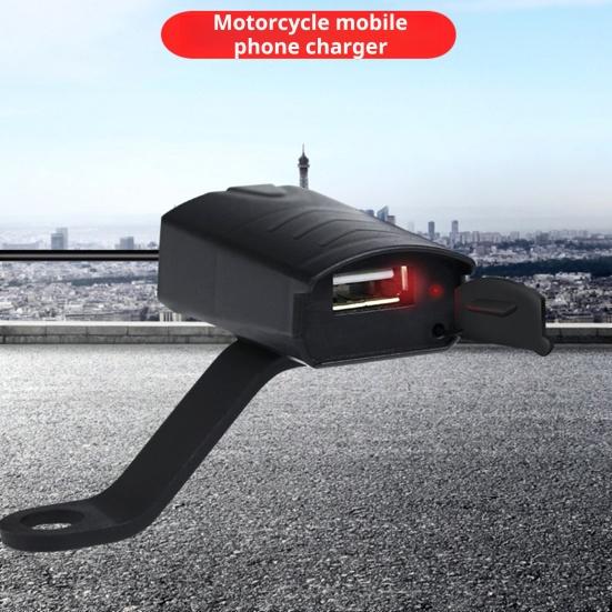 Motorcycle USB Charger 1.2A Fast Charge Phone Charger Waterproof Motorcycle Accessories for Phone Tablet GPS