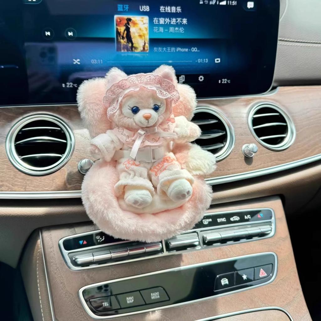Bezpečnostní autosedačka pro panenku kreslený model židle pro Labubu Dekorace výstupu autosedačky pro panenku Labubu Styling interiéru auta