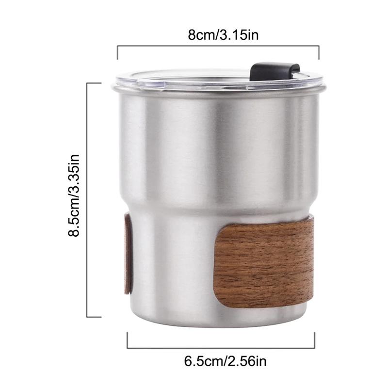 300ml Stainless Steel Coffee Camping Mug with Lid Portable Heat Resistant for Outdoor Picnic Camping Fishing Bottles Coffee Cups