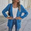 Women's New Loose Casual Thin Cardigan Color Pocket Long Sleeve Jacket