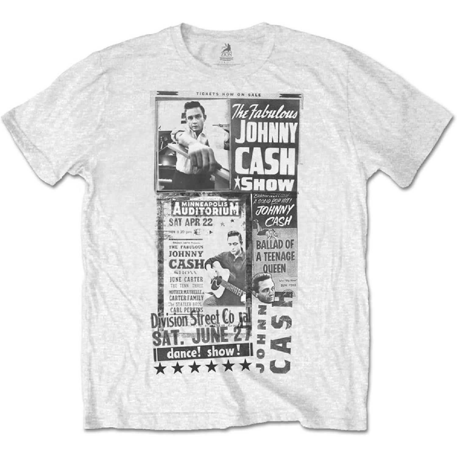 Johnny Cash The Fabulous Show Men s White T-shirt XXXXXL белый