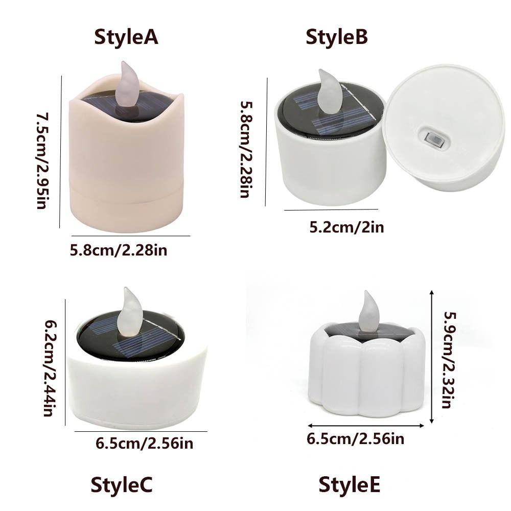 6pcs Romantic LED Candle  Lamp Waterproof Terrace Lamp Creative Solar Tea Lights  Halloween Festival