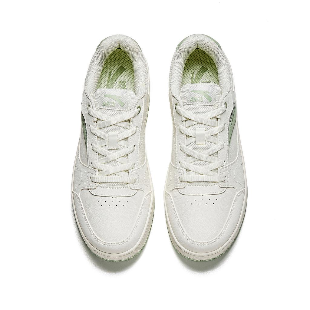 Anta Original 2 Low Top Skateboard Shoes Women's White Porcelain Glazed Green 922548068-7