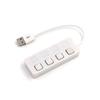 4 Ports USB 2.0 Hub On/Off Switch Splitter Expander Independent 480Mbps Fast Transmission Data Charge Adapter PC Computer