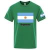 2025 Argentine Flag Print Summer Unisexs New Football Team Print Regular Short Sleeve Solid Color Casual Harajuku Tops