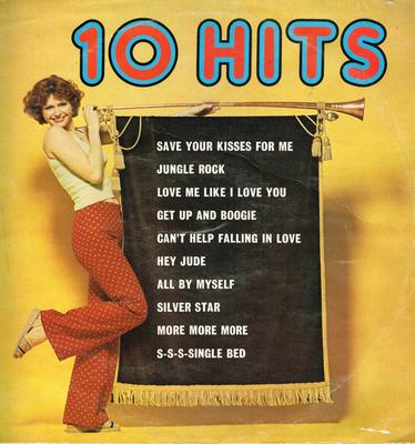 Disco LP ARTISTA DESCONHECIDO - 10 Hits MER150 Estéreo Ouro Awa 1976 Reino Unido Pop Usado